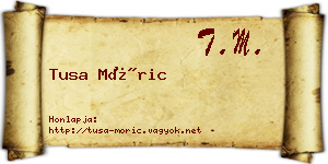 Tusa Móric névjegykártya